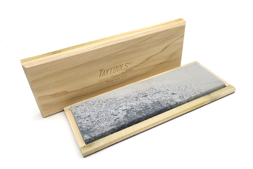 Genuine Arkansas Whetstone Novaculite Bench Sharpening Stones in Wood Box  Sizes 4" to 12"