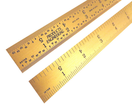 Taytools 6 Inch Rigid Machinist Rule Ruler Hardened Spring Steel 4R  Graduations in 1/8, 1/16, 1/32 and 1/64 Inches MRSAE