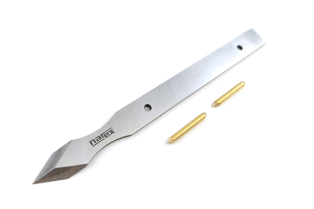 Narex Unhandled Dual Bevel Marking Knife Kit with Finger Indents Stainless Steel Blade