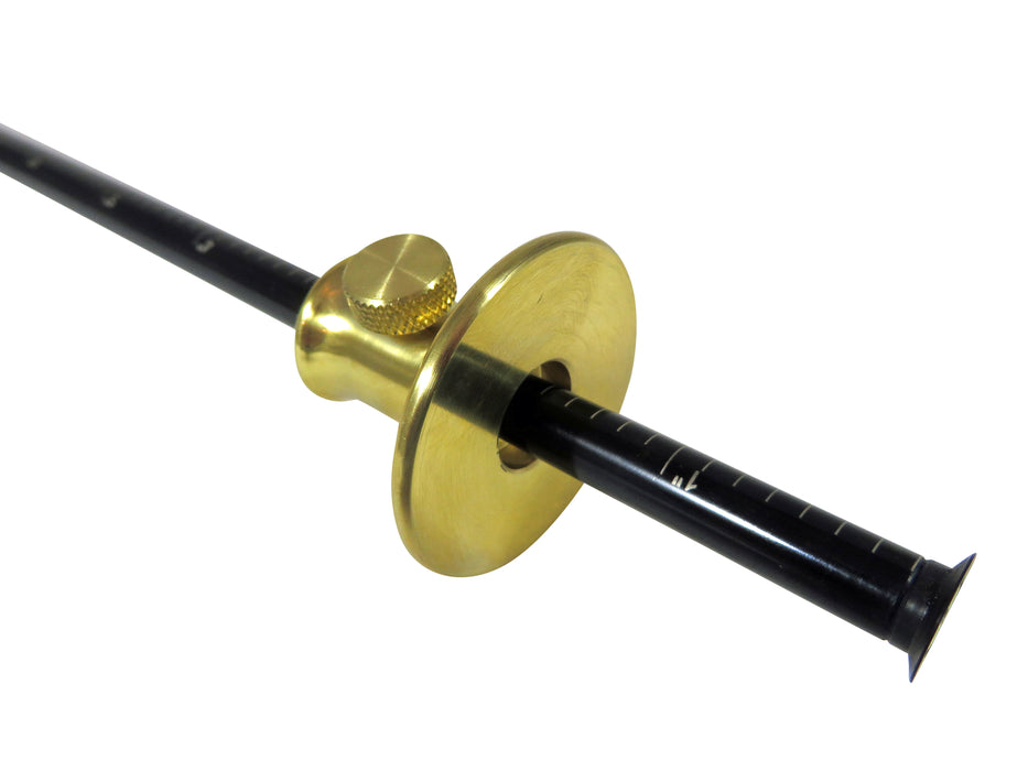 Wheel Marking Gauge Depth Gauge with Solid Brass Machined Head Black Chrome Beam