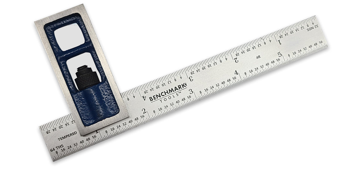 Wood Ruler - w/ pencil groove , dual measurements
