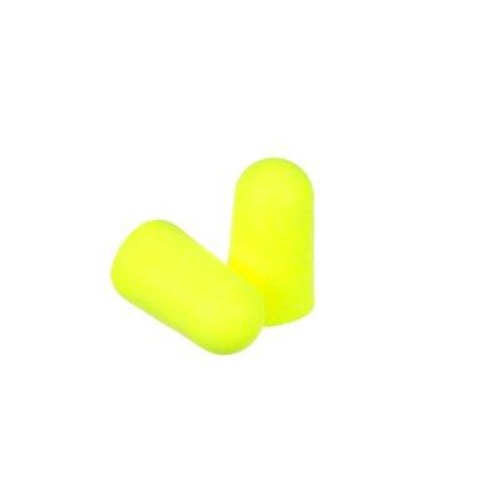 3M™ E-A-Rsoft™ Yellow Neons™ Earplugs 312-1250, Uncorded, Individually Poly Bag Regular Size with Noise Reduction Rating 33 Decibals