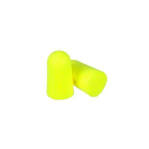 3M™ E-A-Rsoft™ Yellow Neons™ Earplugs 312-1250, Uncorded, Individually Poly Bag Regular Size with Noise Reduction Rating 33 Decibals