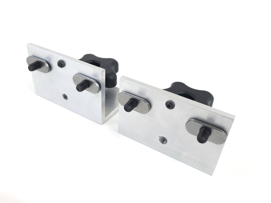 Pair (2 each) Multi Track Angle Adjustable T Track Fence Brackets with Hardware Packet