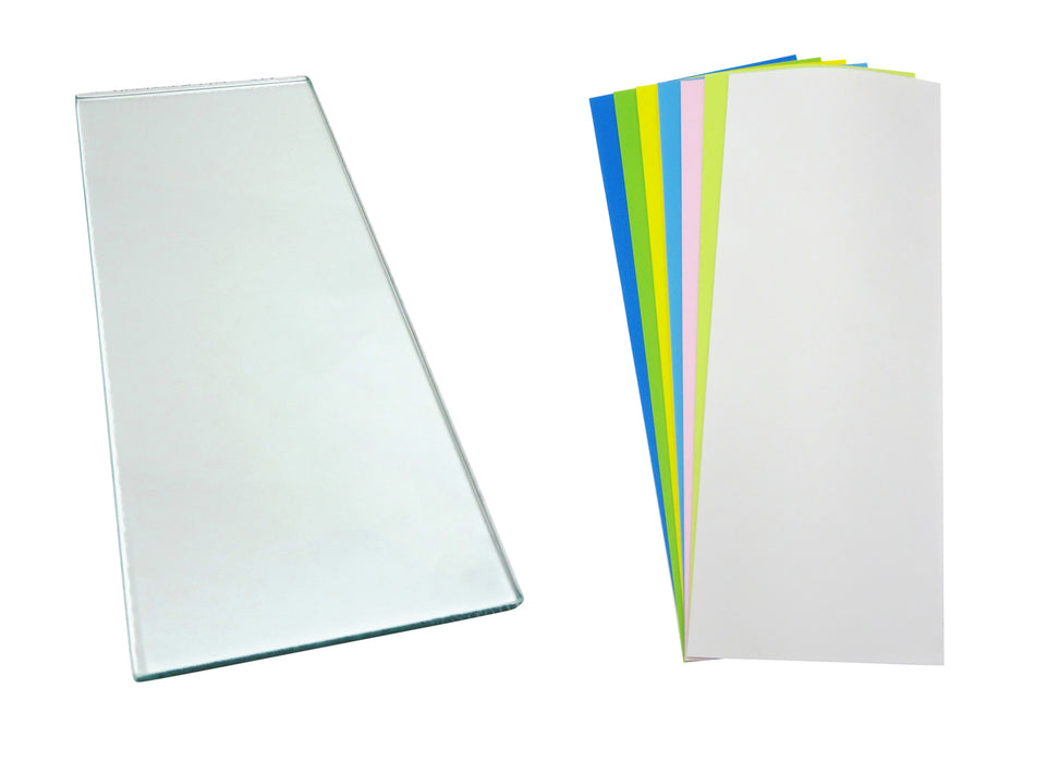 One sheet 5/16 x 5 x 12 Float Glass with 7 Sheets 3M™ PSA Lapping Film —  Taylor Toolworks
