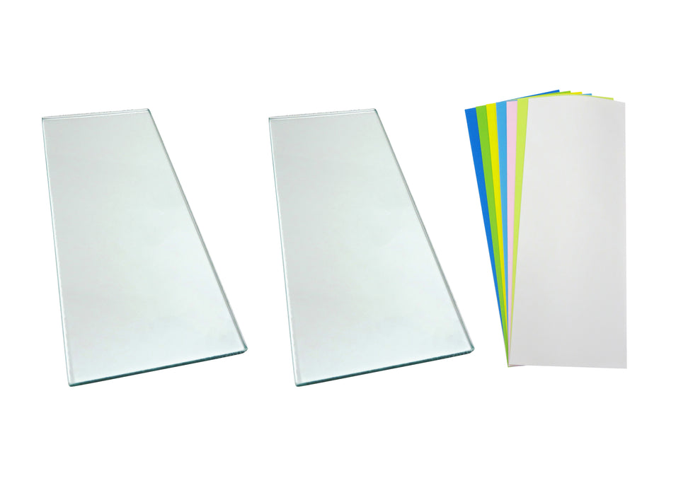 Two sheets 5/16 x 5 x 12 Float Glass and 7 Sheets 3M™ PSA Lapping Film for Scary Sharp System