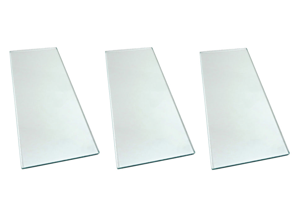 Three sheets 5/16" x 5" x 12" Float Glass and 7 Sheets 3M™ PSA Lapping Film