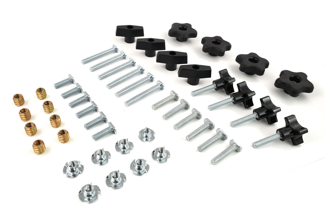 Scratch and Dent- 46 Piece T Track Jig Hardware Kit 5/16" x 18 TPI--HEK1