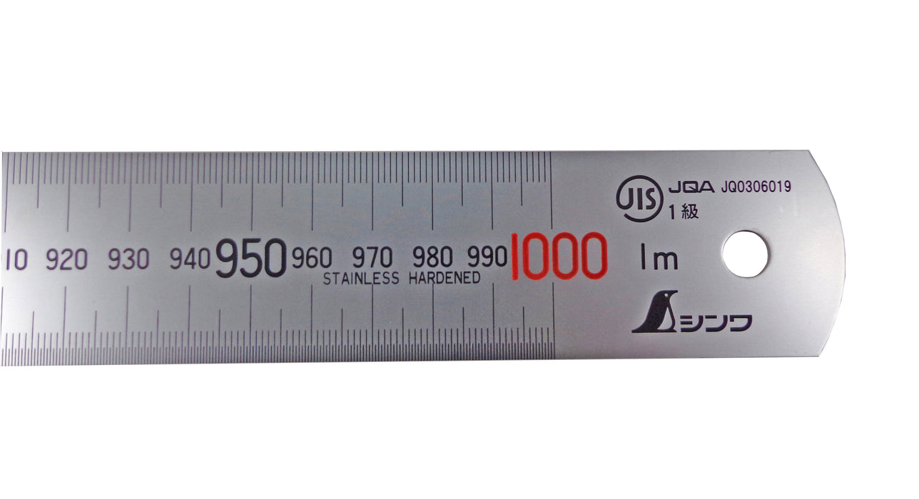 Shinwa H101-C 300 mm Rigid Zero Glare Metric Machinist Ruler/Rule Scale  .5 mm & mm Markings