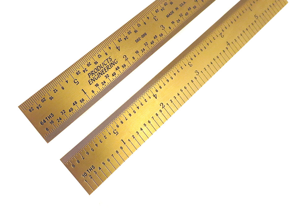 PEC Tools 5R Rigid Titanium Nitride (TiN) Rulers
