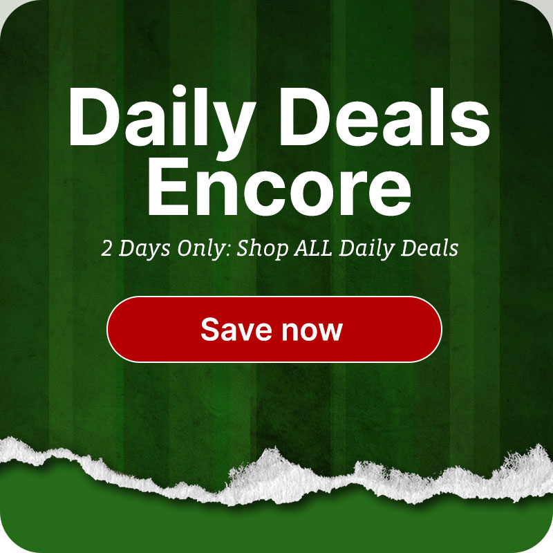 A green banner with a torn paper edge that reads Daily Deals