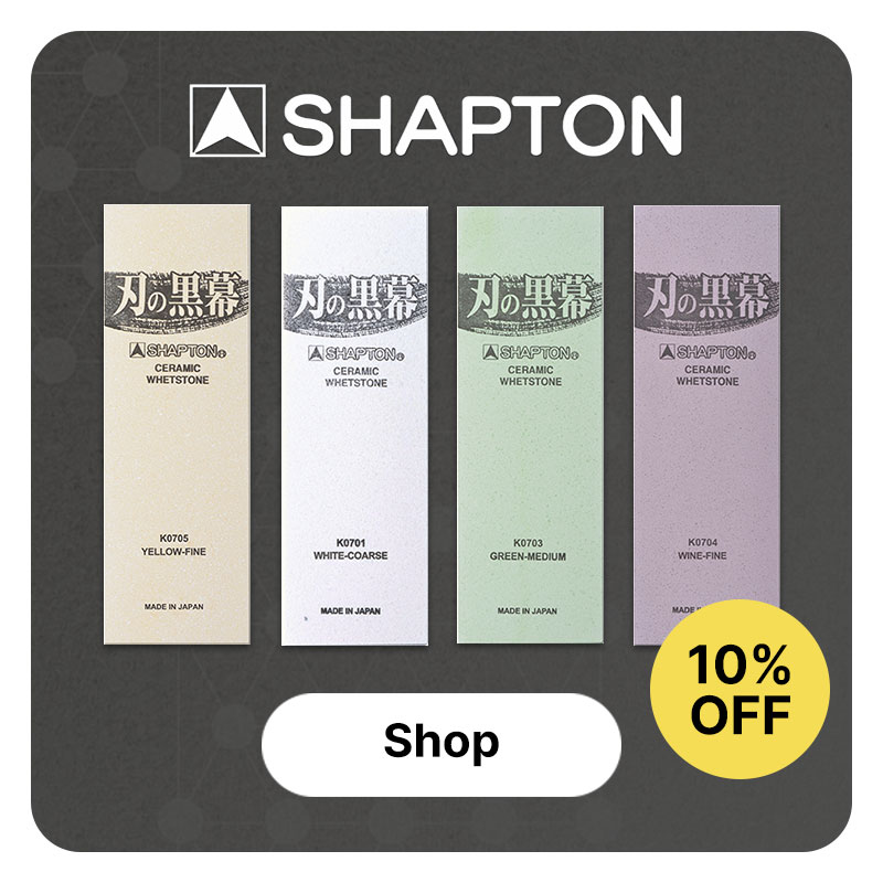 Shapton - 10% Off - Ceramic Stones on Dark Background
