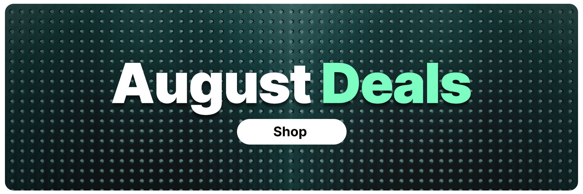 August Deals on a black background