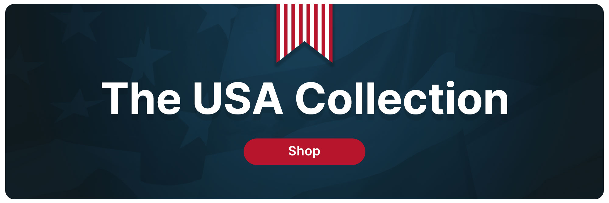 A flag illustration on a dark blue background