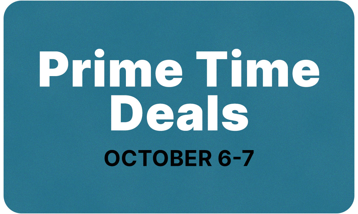 A greenish blue banner with Prime Time Deals on it