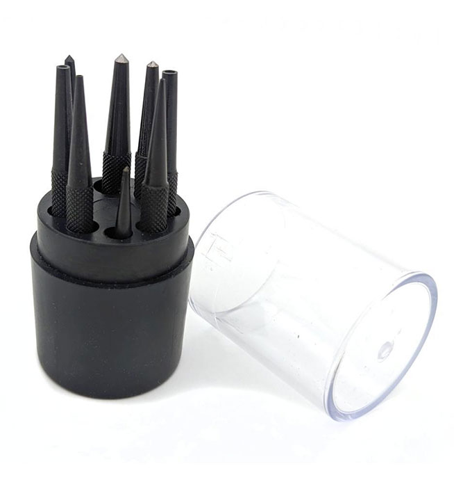 A center punch set sitting on a white background.