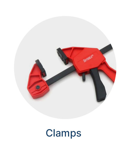 A red Taytools clamp on a gray background