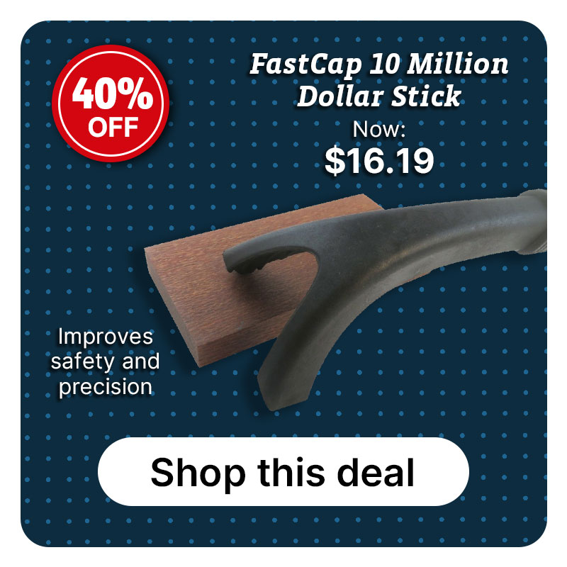 A fast cap 10 million dollar stick on a piece of wood
