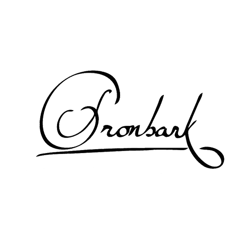 A black ironbark tools logo on a white background
