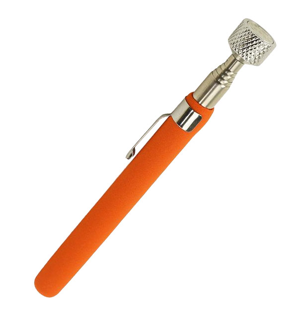 An orange telescoping pickup tool