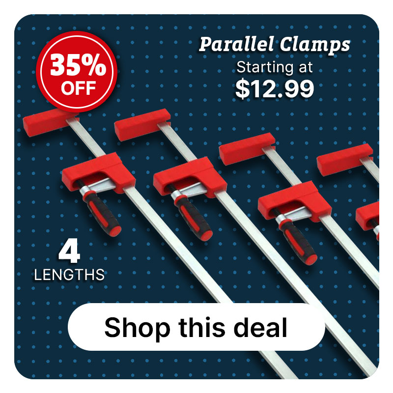 4 Parallel Clamps on a bluish background