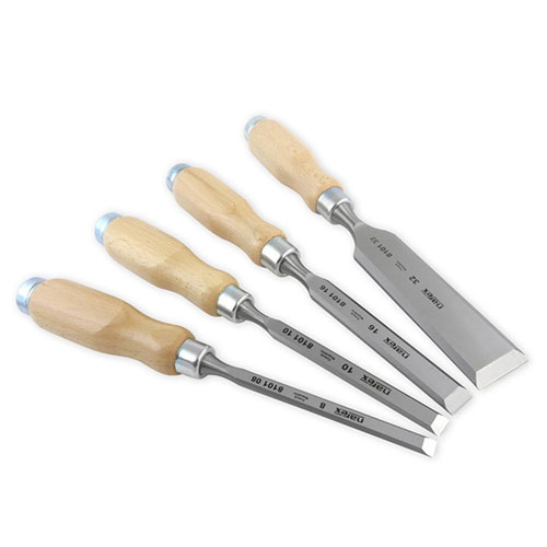 4 Narex profie chisels on a white background