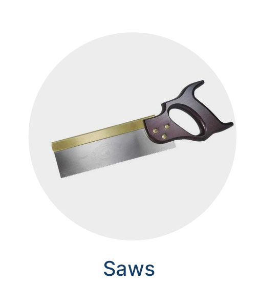 A hand saw on gray