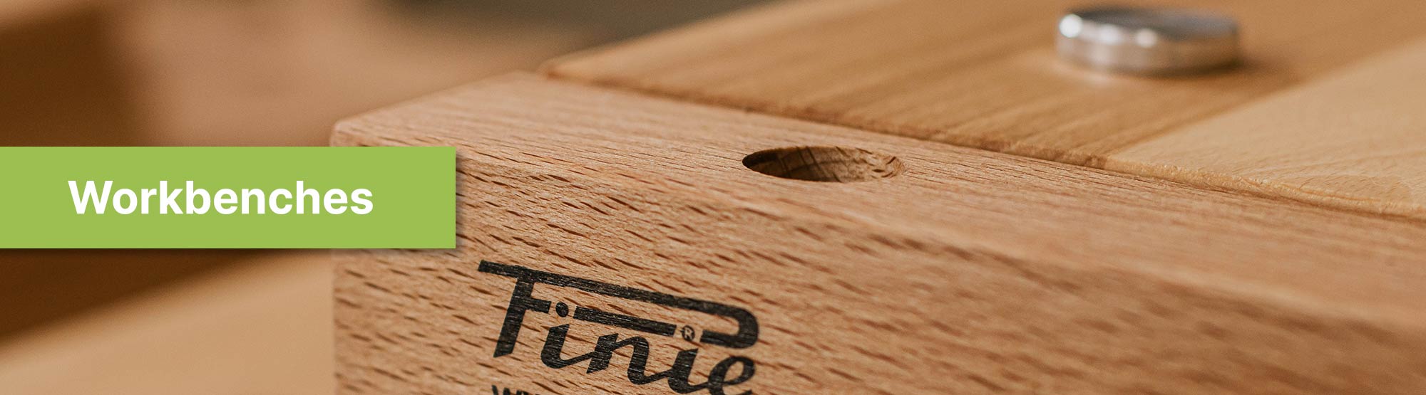 Pinie workbenches on a wooden bench