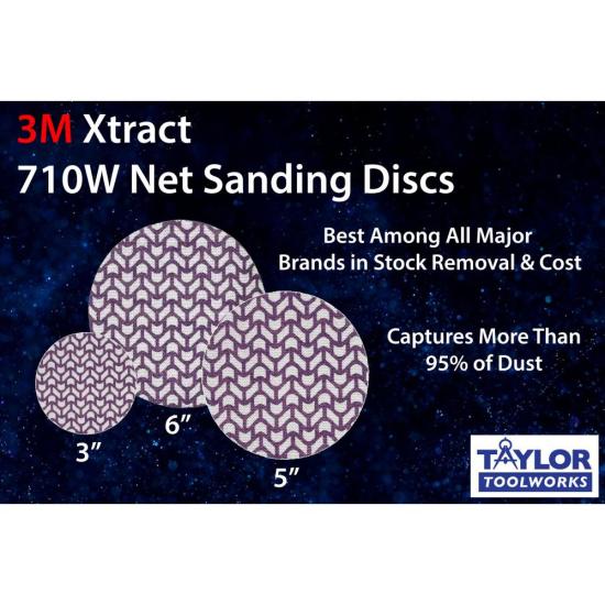 3M™ 710W Xtract™  Net Sanding Discs Cubitron II ™ Hookit™ (Hook and Loop) Attachment (DCE)