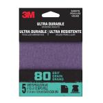 3M 3M145 - Ultra Durable Hand/Power Sanding 1/4 Sheets, 4-1/2" x 5-1/2", 5 pk, 60 to 320 Grit
