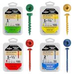 Armor Tools AT111 - 350 Piece Coarse-Thread Pocket Hole Screw Set for Softwoods
