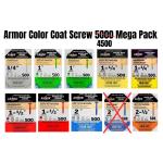 Armor Tools AT164 - Pocket Hole Screw Mega Bulk Pack Fine & Coarse Thread Screw Set