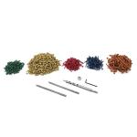Armor Tools AT176 - Armor Color-Coat Coarse Screw 1,000-Piece Pocket Hole Kit with Step Drill & 2 Drivers