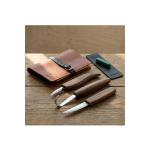 BeaverCraft BVR164 - 3-Piece Premium Spoon Carving Knife Set &ndash; Walnut Handle Wood Carving Knives in Leather Tool Case