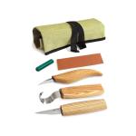 BeaverCraft BVR166 - Upgraded Spoon Carving Set (3 knives in roll + accessories)