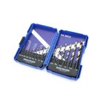 Benchmark BM122 - 15-Piece Sharkstep M2 HSS 118&deg; Twist Drill Bits Set