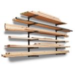 Bora BOR106 - Wood Rack 6 Tier - Gray/Black, 660-lb Capacity, 12.5" Shelf Depth