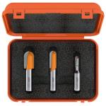 CMT Orange Tools CMT469 - 3-Piece Set Round Nose Router Bits with Carbide Tip