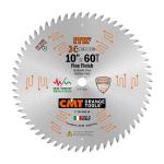 CMT Orange Tools CMT121 - ITK Xtreme Orange Chrome Thin Kerf 10" Fine Finish Crosscut Blade, 60-Teeth, Alternate Top Bevel 0.102" Kerf
