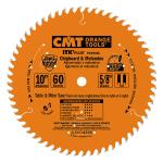 CMT Orange Tools CMT128 - ITK PLUS 10" Chipboard and Melamine Blade, 60-Teeth, 5/8" Arbor, Triple Chip Grind, 0.094" Kerf