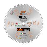 CMT Orange Tools CMT131 - ITK Xtreme Orange Chrome Thin Kerf 10" Ultra Finish Crosscut Blade, 80-Teeth, High Alternate Top Bevel, 0.102" Kerf