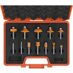 CMT Orange Tools CMT400 - 12-Piece Router Bit Set in Case Carbide Tipped 1/4" Shanks