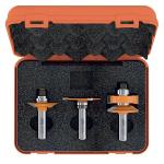 CMT Orange Tools CMT407 - 3 Piece Glass Panel Carbide Tipped Router Bit Set