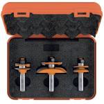 CMT Orange Tools CMT408 - 3 Piece Junior Raised Panel Carbide Tipped Router Bit Sets With Backcutters