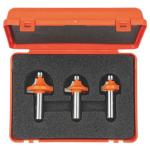CMT Orange Tools CMT411 - 3-Piece Roundover Router Bit Sets Carbide Tipped