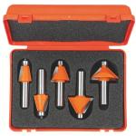 CMT Orange Tools CMT413 - 5-Piece Chamfer Carbide Tipped Router Bit Set