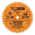 CMT Orange Tools CMT447 - CMT ITK PLUS Fast Framing Crosscut Circular Saw Blade 7-1/4", 40 Teeth, 5/8" Arbor, Alternate Top Bevel (ATB) Grind with 10&deg; Bevel Angle