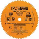 CMT Orange Tools CMT457 - CMT ITK PLUS 12" Fine Finish Saw Blade, 72 Teeth, 1" Arbor, Alternate Top Bevel (ATB) Grind with Shear 0.102" Kerf P12072S