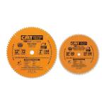 CMT Orange Tools CMT468 - ITK Plus Fine Finish Saw Blade Bundle with 10" 80T ATB Table Saw Blade and 12" 72T Mitersaw Blade ATB