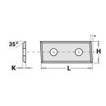 CMT Orange Tools CMT498 - Standard Carbide Insert Knives, 2 Cutting Edges, 35&deg; - Sold Individually